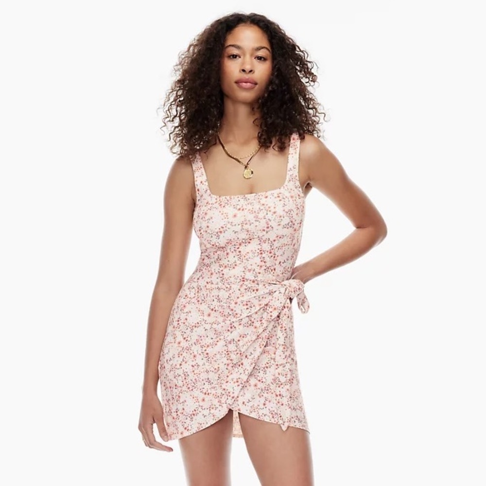 Aritzia Pink Floral Mini Dress